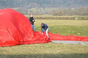 préparation montgolfière
